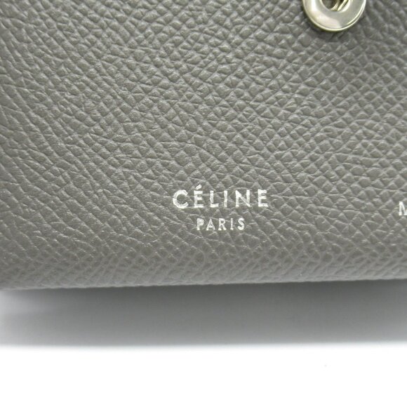 CELINE Gray Leather Card Holder - Picture 7 of 10
